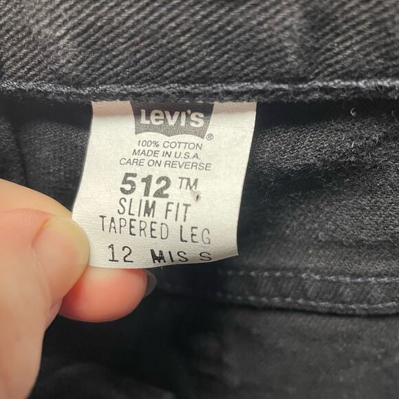 Vintage Black Levi’s 512 Slim Tapered Leg Mom Jeans Size 12 - Picture 3 of 4